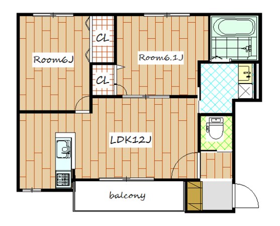 エストシャトーの物件間取画像